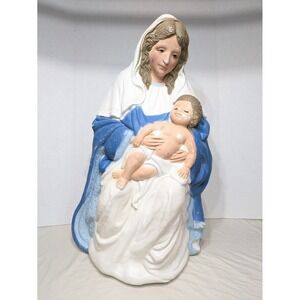 Mary and Baby Jesus Blow Mold Vintage TPI Christmas Nativity 1998 No Light 26"